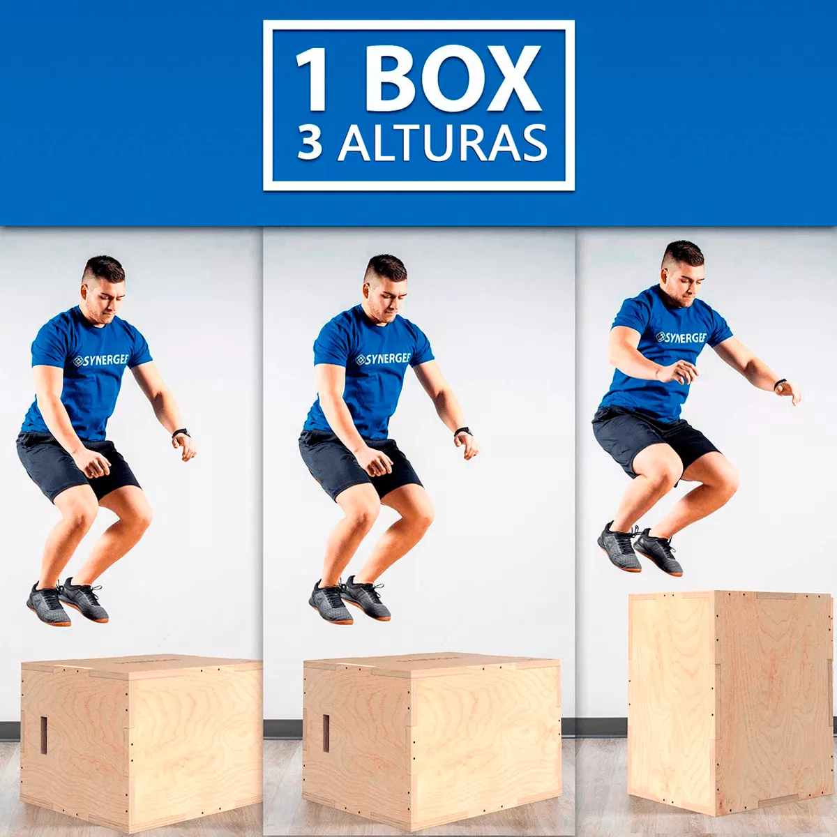 Jump Box Cajón Pliométrico de madera. Caja de salto para hacer
